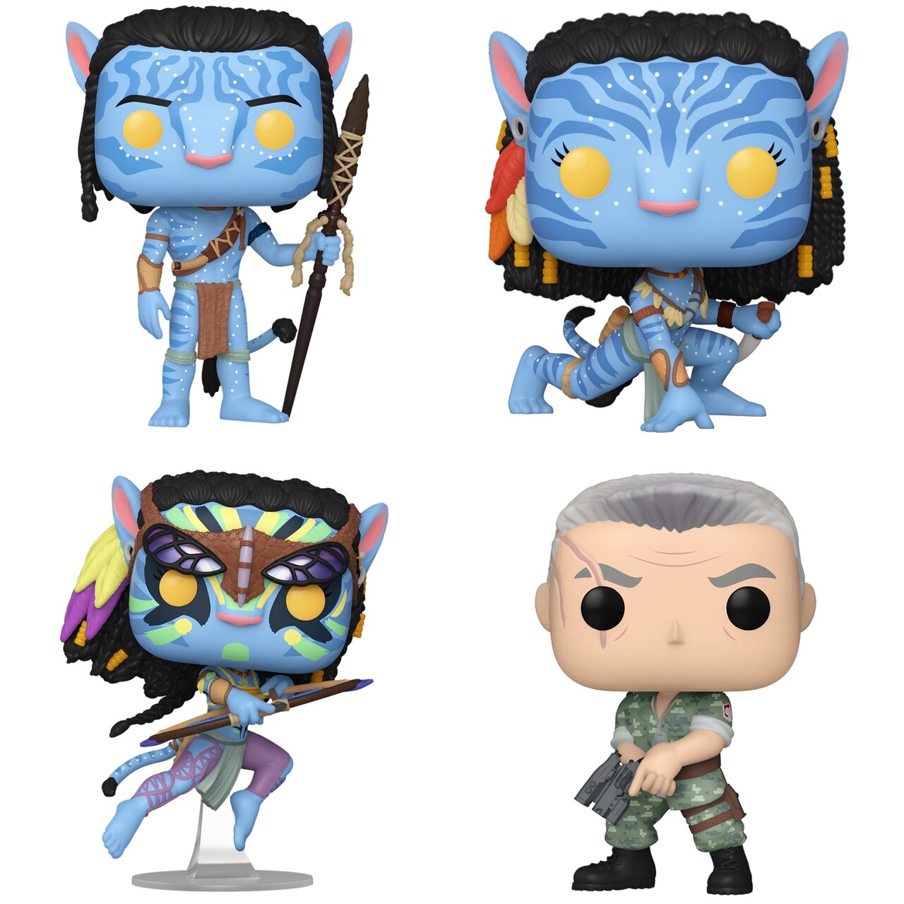 Funko POP! Movies: Avatar Collectors Set - Jake Sully, Neytiri, Neytiri (battle), Miles Quaritch